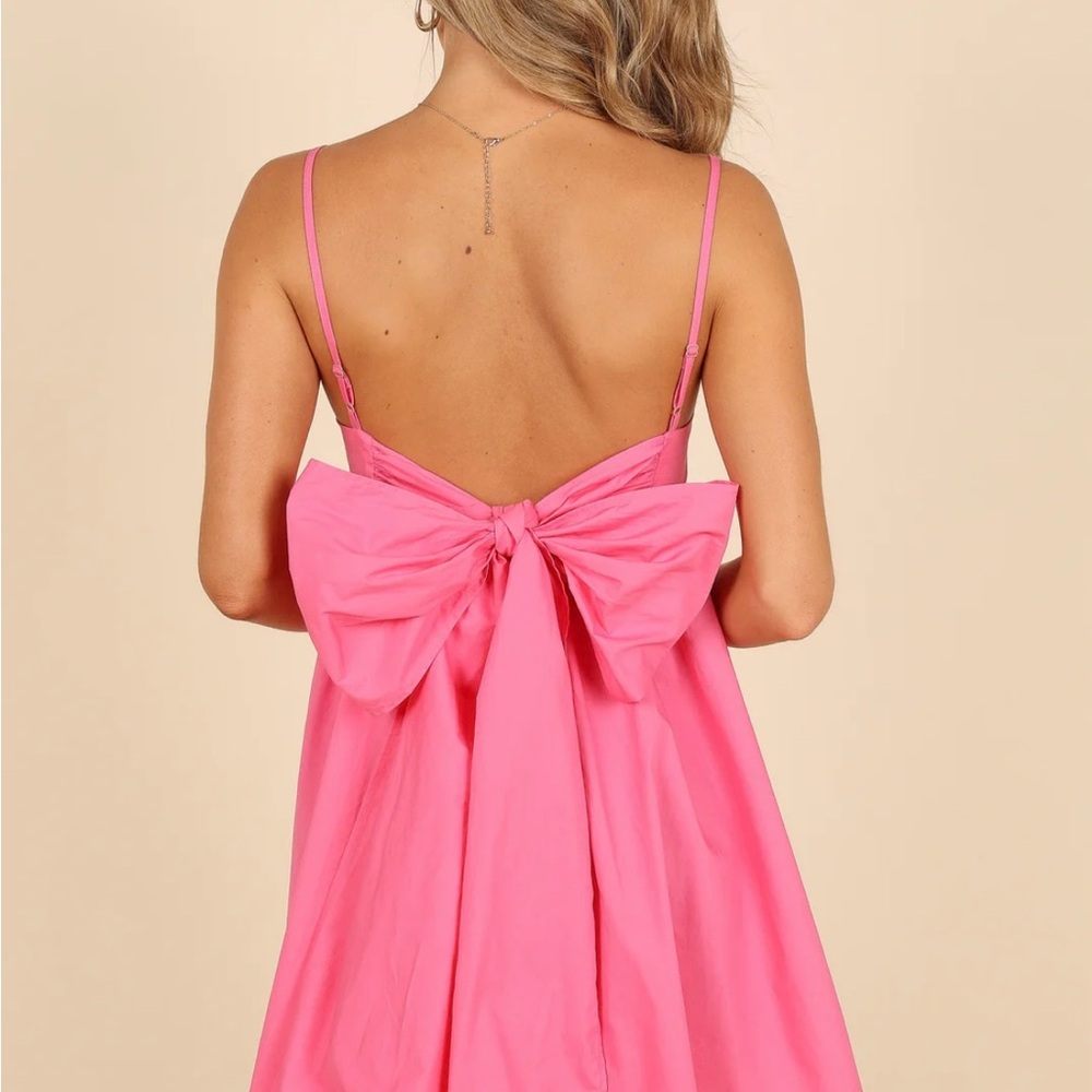 Petal & Pup Vibrant Pink Bow Dress